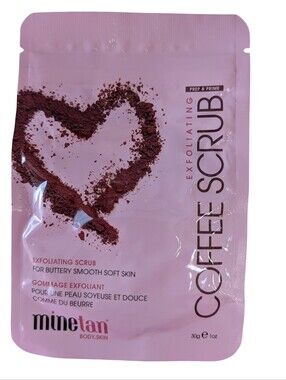 minetan  Coffee Exfoliating Scrub Pouch